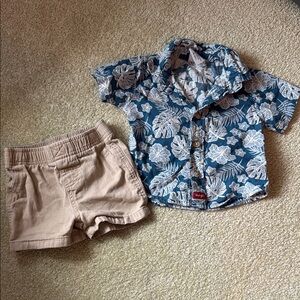 Wrangler Blue Leaf Print Shirt